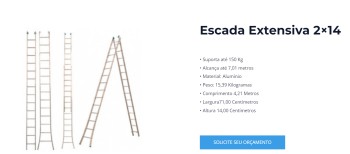 Aluguel de Escada Extensiva no Residencial Jardim Bambi