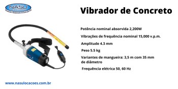 Aluguel de Vibrador de Concreto em Santana de Parnaíba