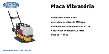 Locação de Placa Vibratória no Jardim dos Pimentas